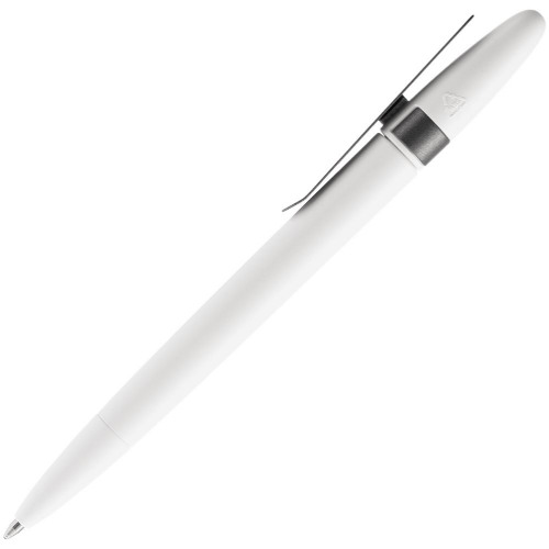 Ручка шариковая Prodir DS5 TSM Metal Clip, белая с серым