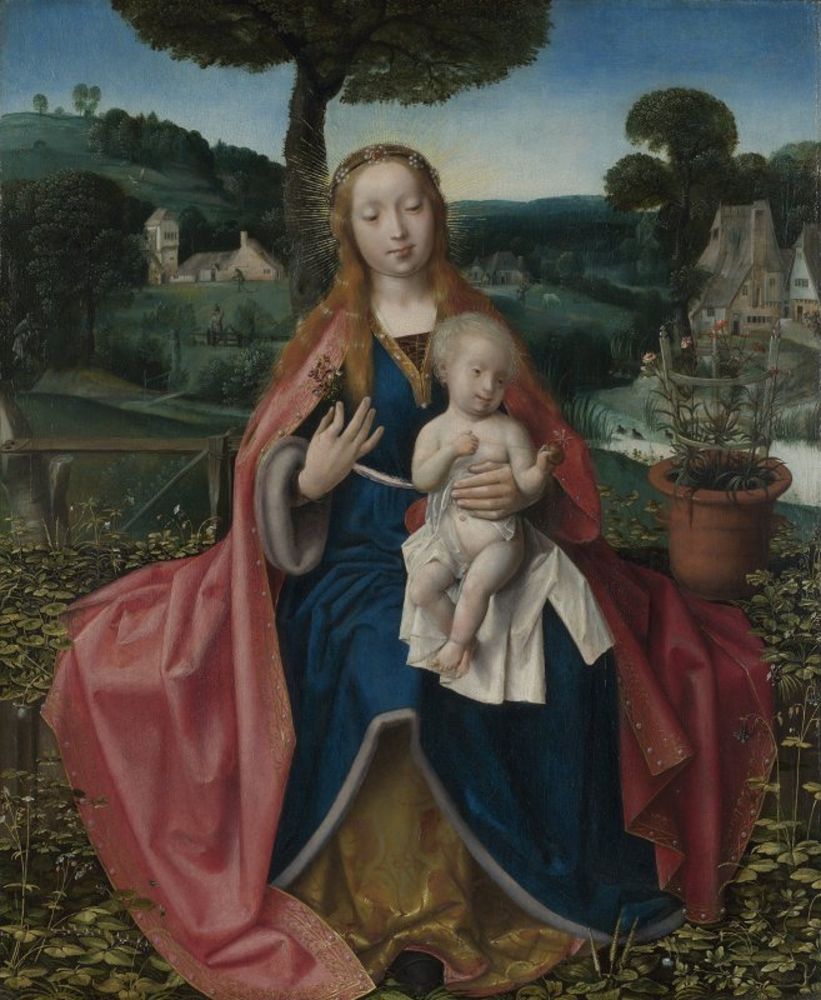 Attributed to Jan Provoost - The Virgin and Child in a Landscape.jpg